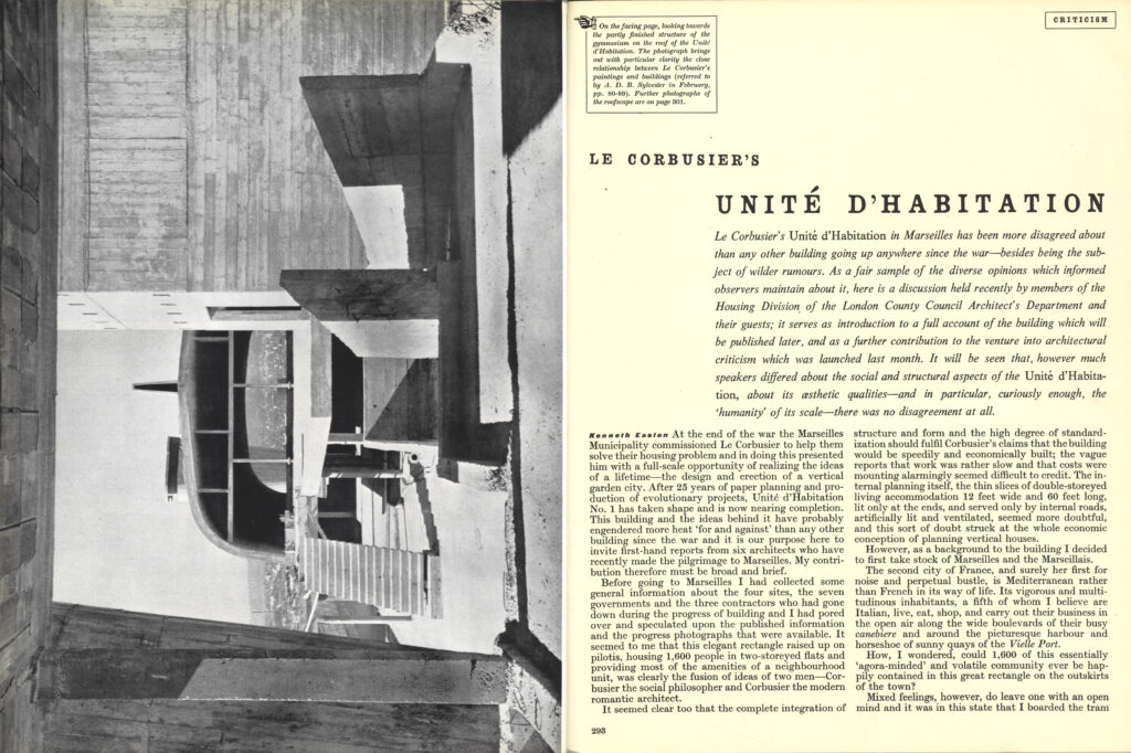 Views on Le Corbusier's Unite d’Habitation - The Architectural Review
