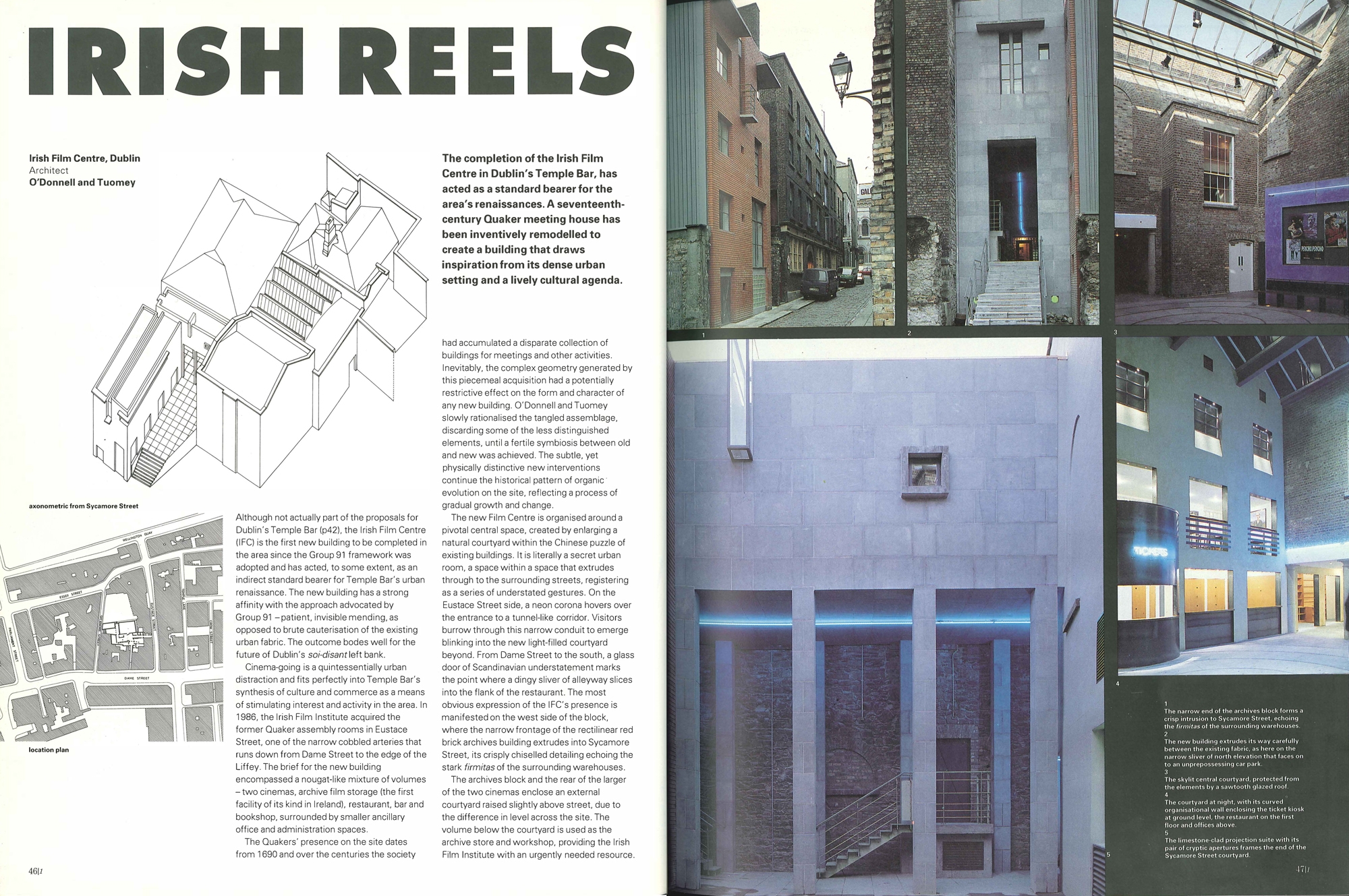 AR 1993 January - The Irish Film Centre by O'Donnell and Tuomey