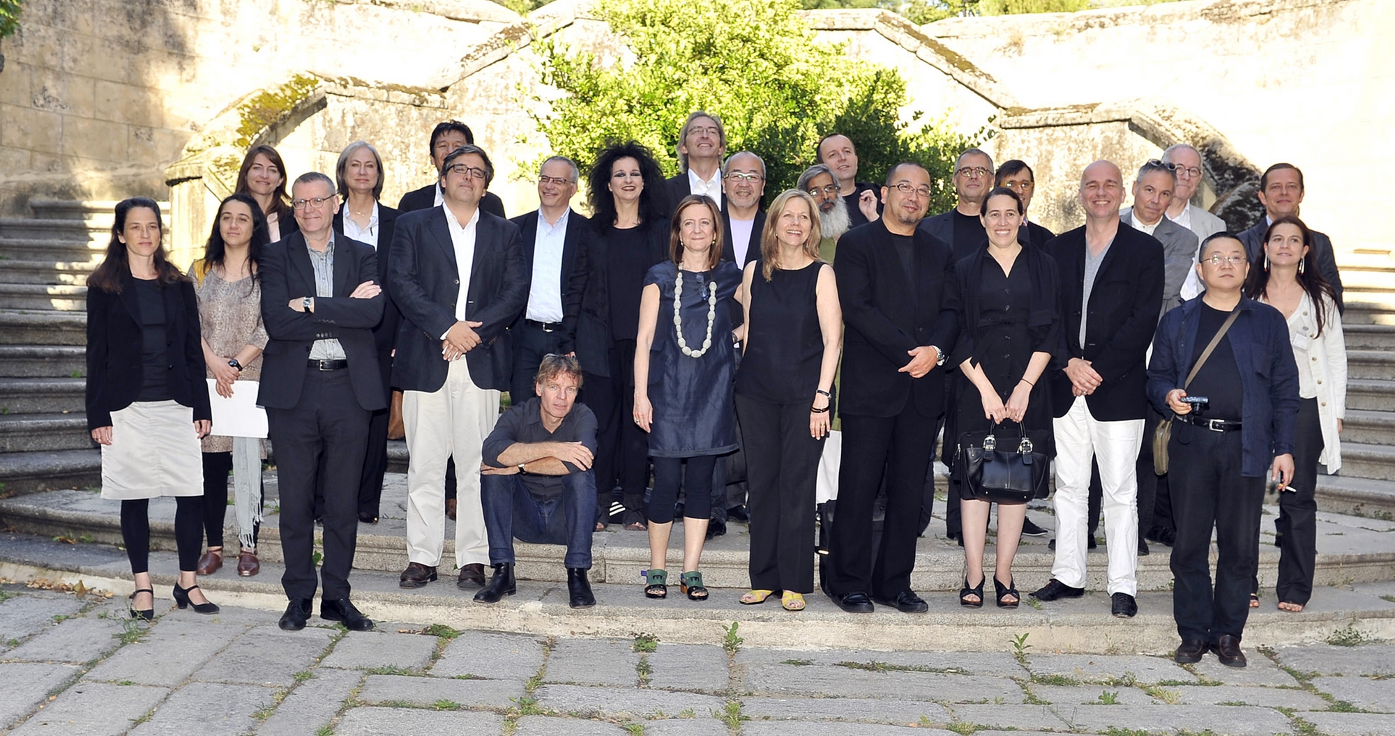 From left to right: Ingeborg Rocker, Anna Pla, Heather Roberge, Mark Wigley, Donna V Robertson, Yasuaki Onoda, José Maria de Churtichaga, Stefano Casciani, Winy Maas, Odile Decq, Urs Hirschberg, Beatriz Colomina, Nobuaki Furuya, Martha Thorne, Neelkanth C