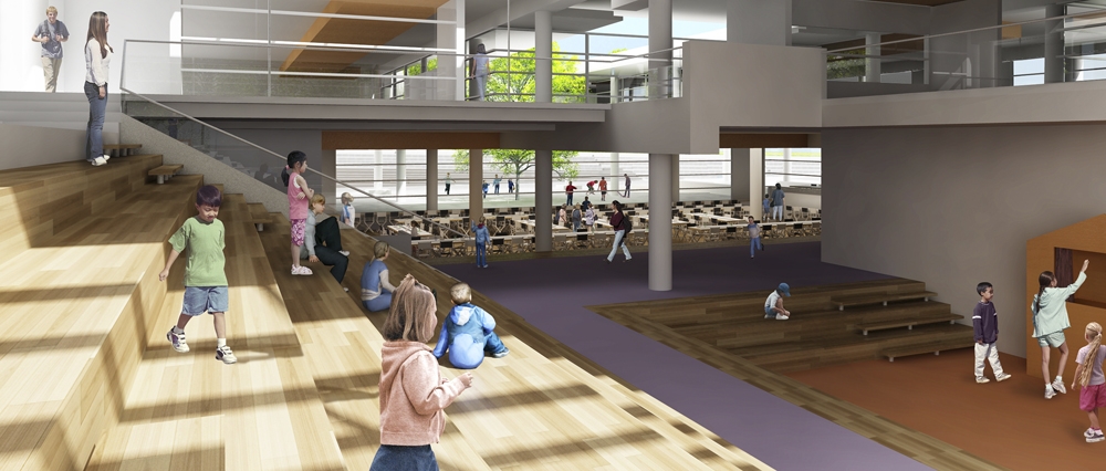 This stepped external area