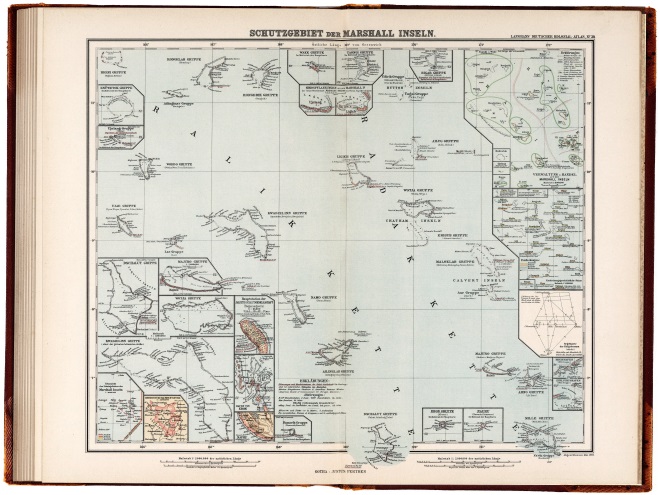 Schutzgebiet der marshall inseln deutscher kolonialatlas 1897 justus perthes karte 30 tc