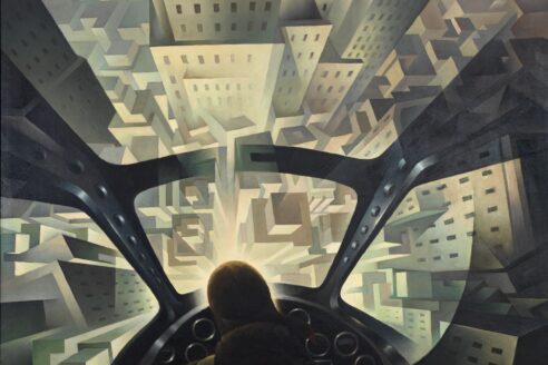 Crali incuneandosi nell'abitato in tuffo sulla città