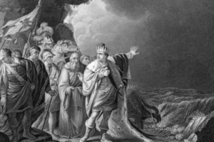 Canute reproving his courtiers