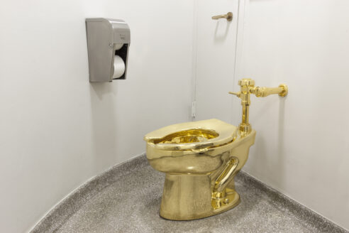 Gold 008 toilet maurizio cattelan architectural review