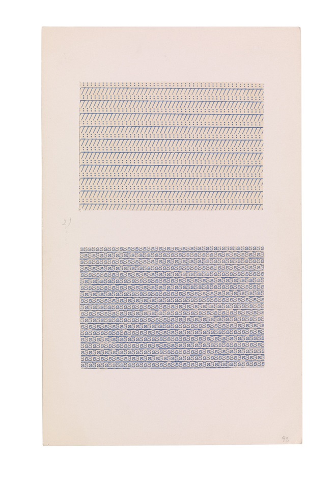 Typewriter study to create textile effect. Josef and Anni Albers Foundation/ Artists Rights Society (ARS) / DACS 