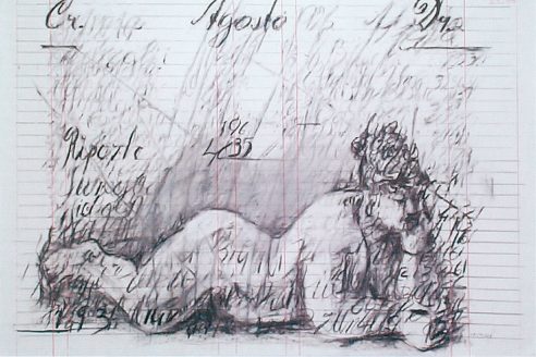 Still from William Kentridge's film Zeno Writing