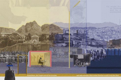 Artwork by Khensani de Klerk from the Self-built housing issue