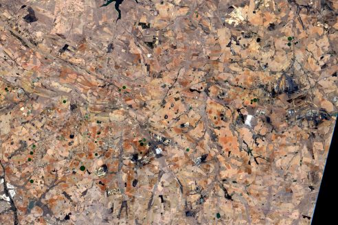 Aerial photograph of Eskom Kendal coal thermoelectric plant at Mpumalanga