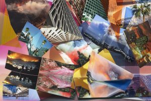 Crop of Anastasia Samoylova’s photomontage construction 'LA (On Fire)'