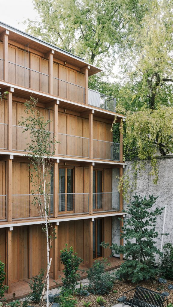 Out of the woodwork apartment building in Paris, France by Mars