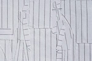 Christo and Jeanne-Claude fabric collage