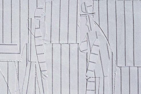 Christo and Jeanne-Claude fabric collage