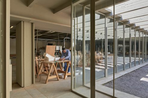 inside the carpentry workshop
