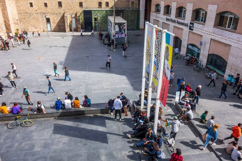 The Plaça del Angels outside Barcelona’s MACBA
