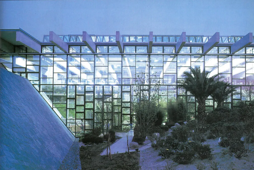 Flower show: Biosphäre and flower pavilion in Potsdam, Germany, by Barkow Leibinger