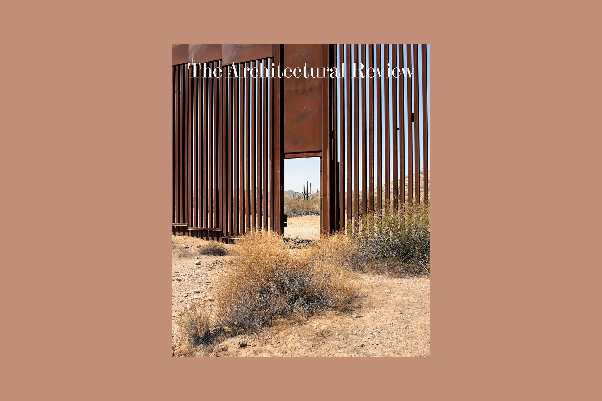 Architectural Review AR Borders cover on brown background 