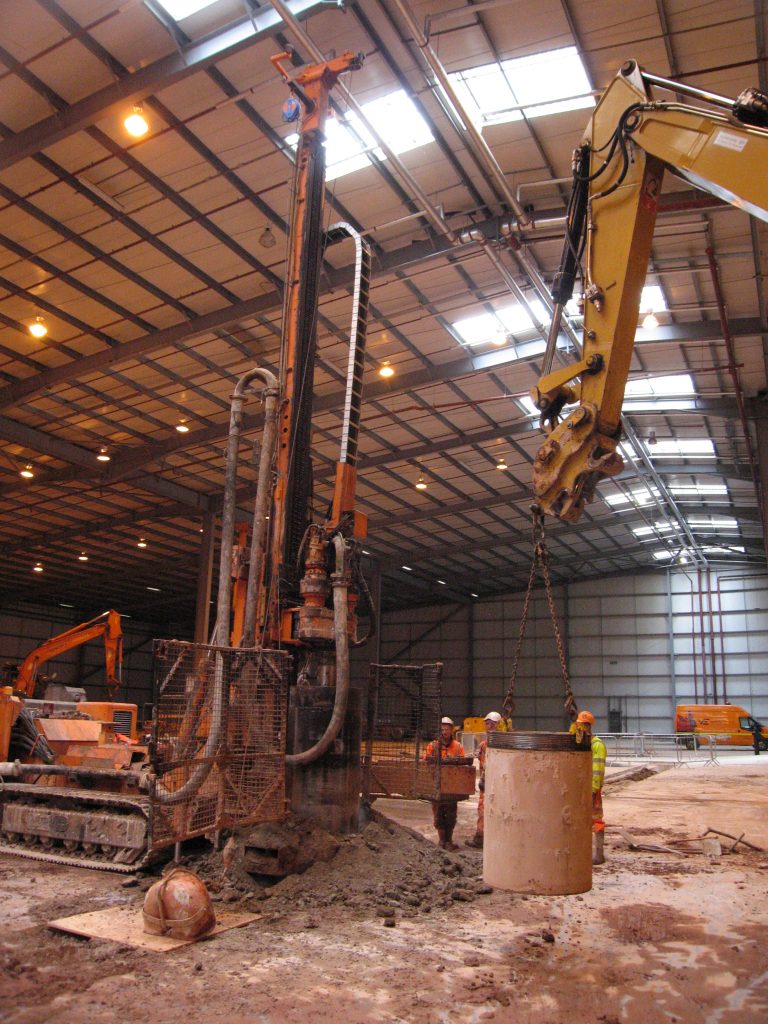 Indoor piling job on target in Merseyside Ground Engineering (GE)