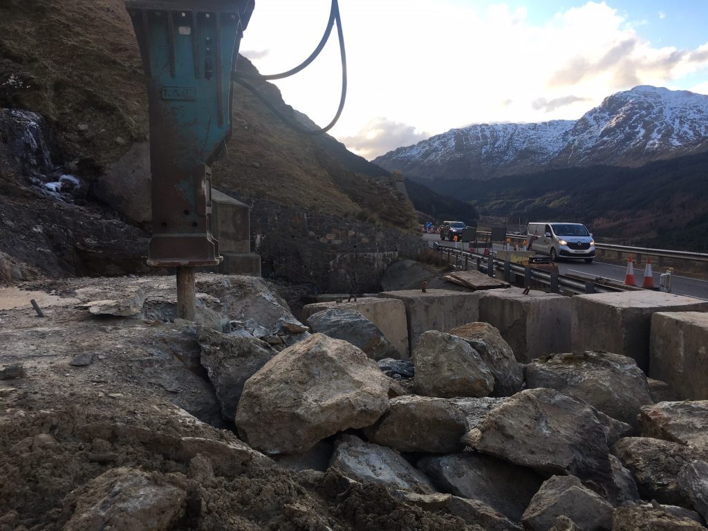 Surplus rock to be reused from Rest and Be Thankful landslip mitigation ...