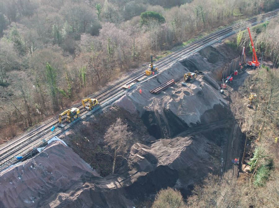 Gallery Complicated East Grinstead rail landslip work progresses