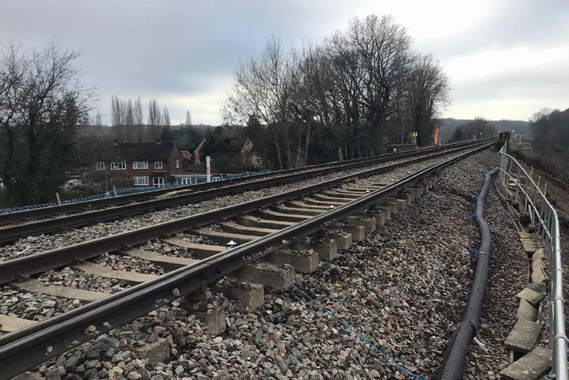 Network Rail Works On Surrey Landslide Fix Ground Engineering