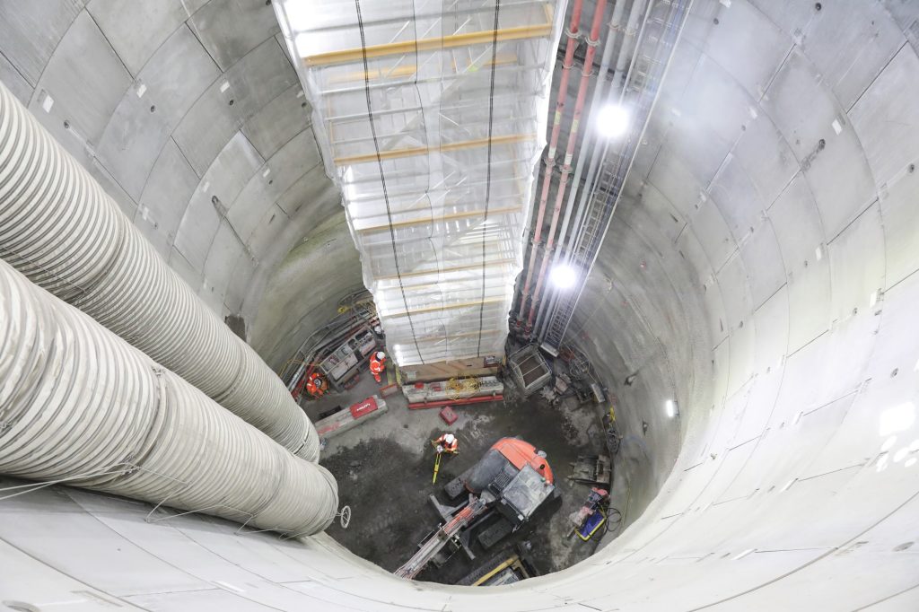 HS2's mega service tunnel and substation take shape at Euston Ground