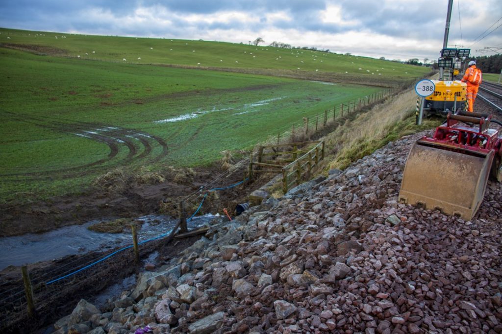 Network Rail reopens landslide affected section of West Coast Mainline