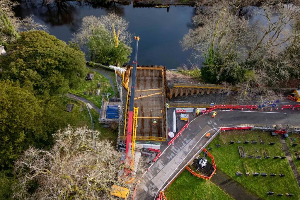 Groundwork underway ahead of historical Welsh footbridge replacement