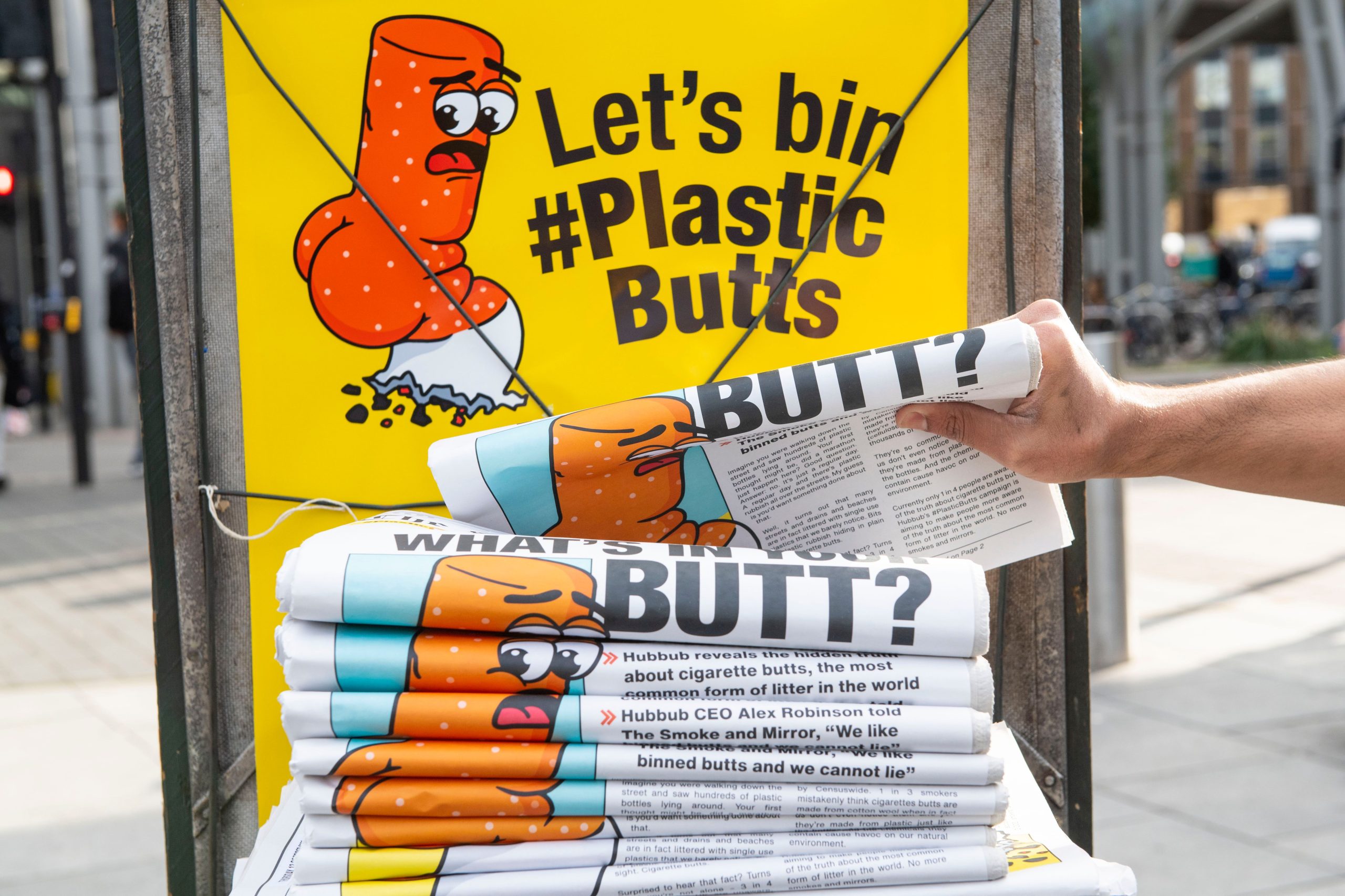 Campaigners take on plastic pollution from cigarette butts