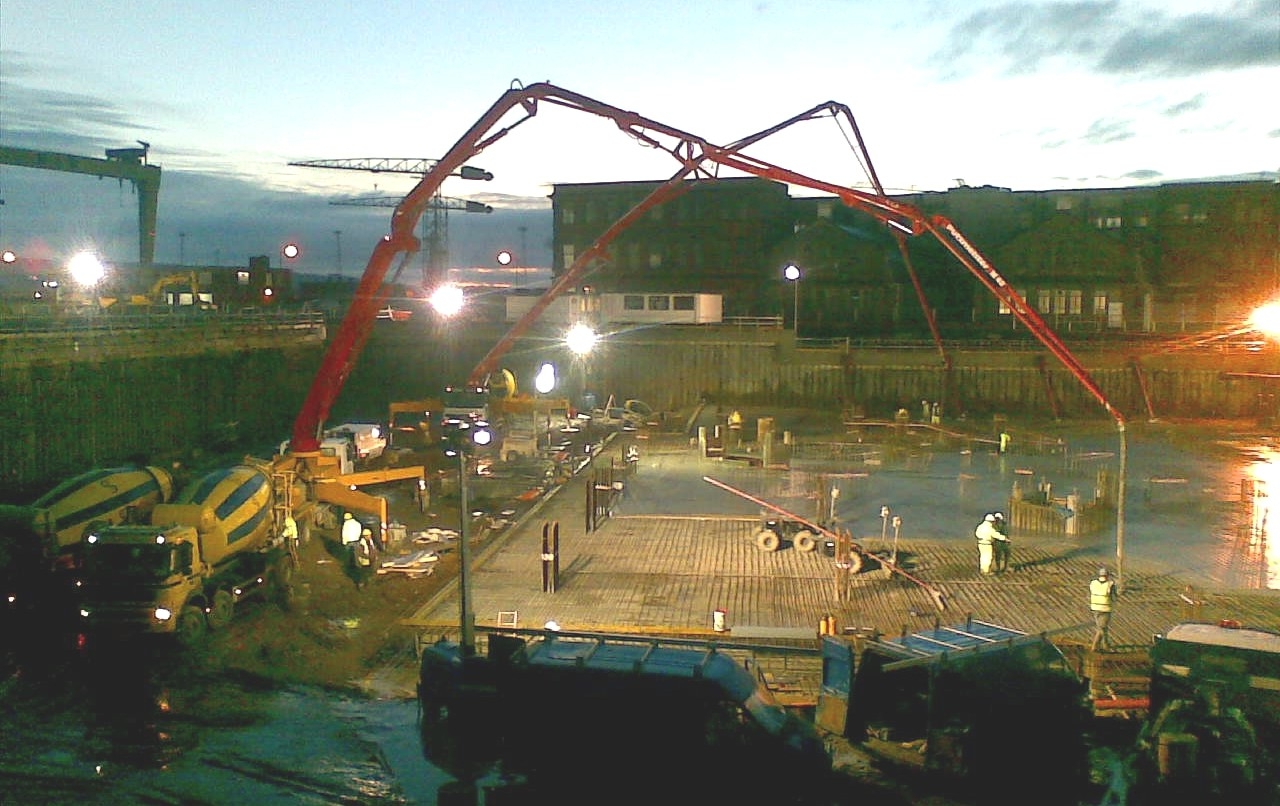 Belfast sees largest concrete pour in Irish history Construction News