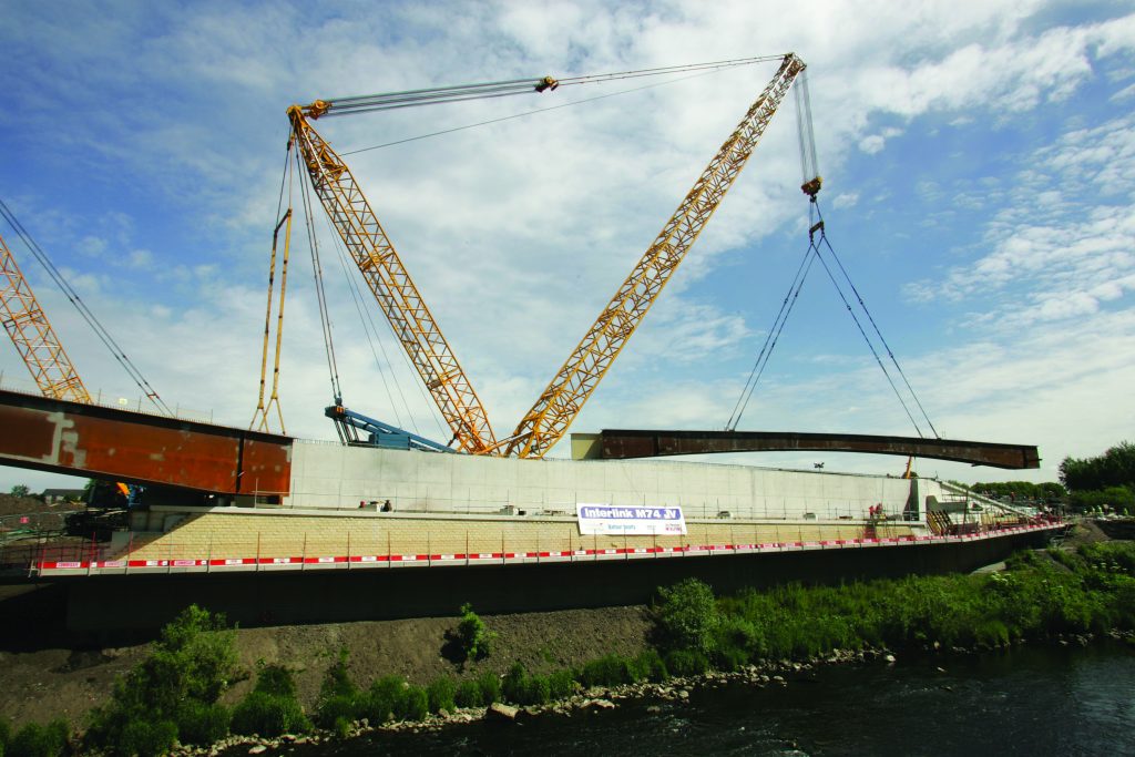 Mobile cranes deliver steel for Scottish bridge Construction News