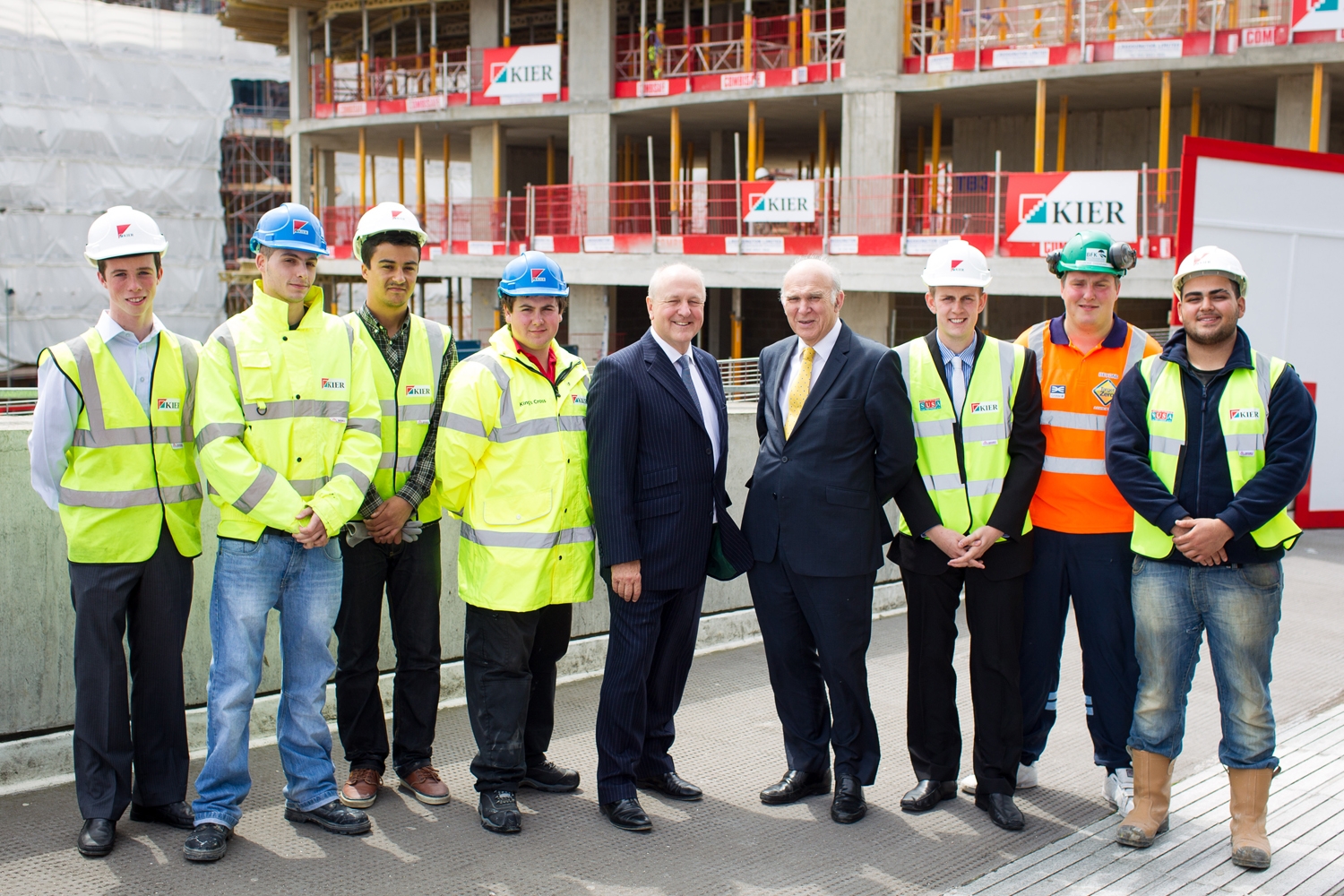 Kier joined by Vince Cable for apprentice leaders launch Construction