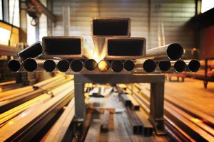 Steel metal materials tubes manufacturing factory