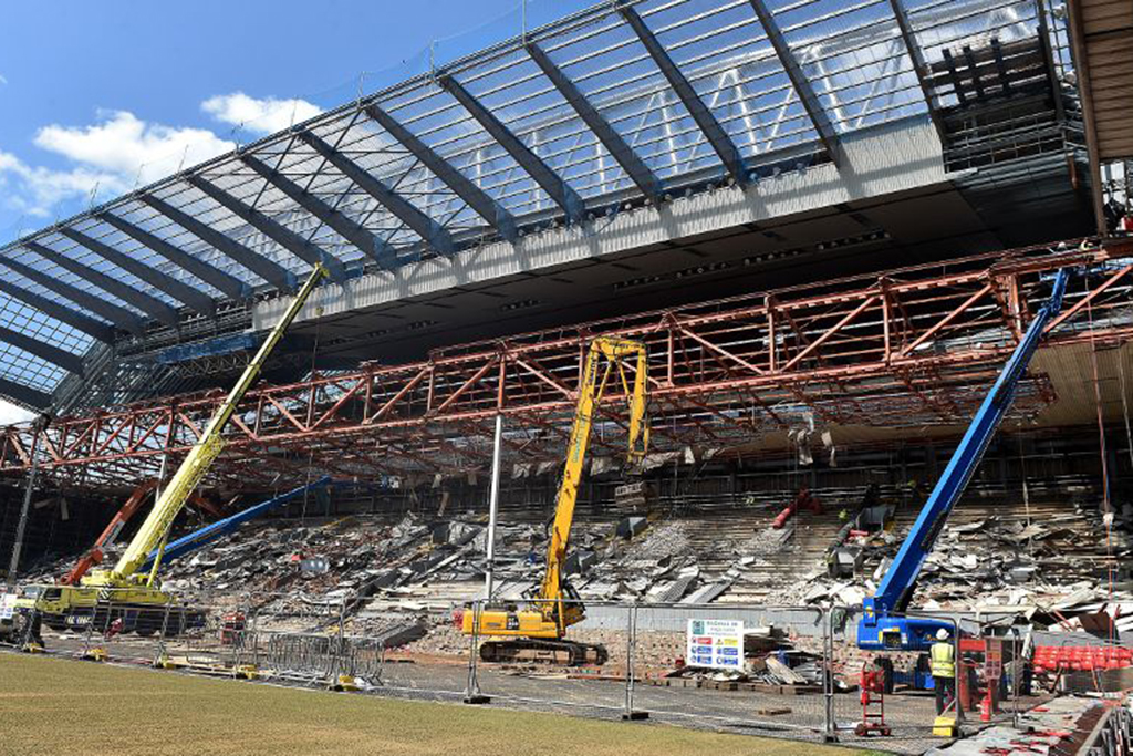 Demolition and fit-out ramp up as latest Anfield redevelopment pictures ...