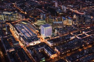 Paddington Cube aerial night