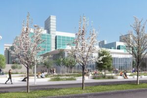 Public Health England science campus arrivals area Harlow
