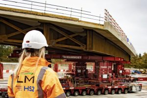HS2 bridge move. Credit: HS2 Ltd