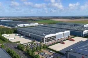 Artist impression of Tritax Biggleswade scheme