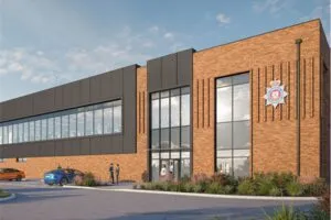 CGI of Willmott Dixon Chesterfield police custody suite