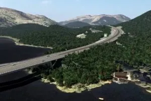 Visualisation of A9 section between Pitlochry and Killiecrankie