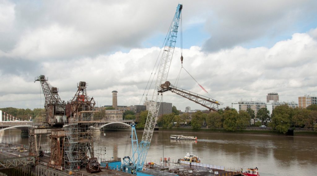 The Gallery Battersea Power Station cranes dismantled New Civil