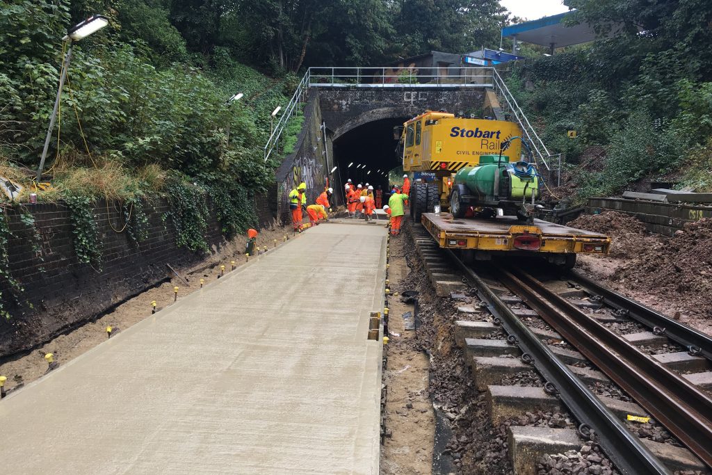 Video Track lowering near Walthamstow New Civil Engineer