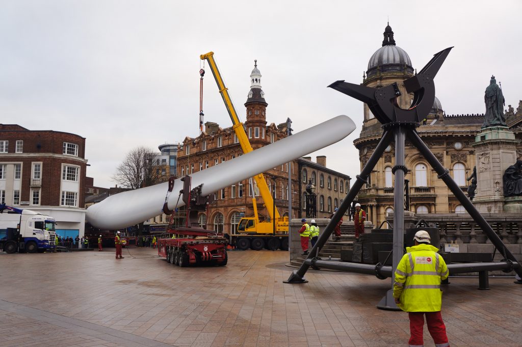 Gallery | Arup installs giant rotor blade | New Civil Engineer