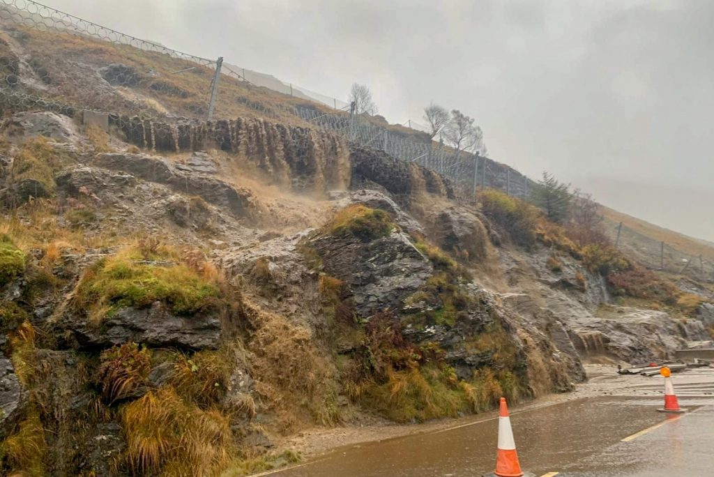 Landslide risk causes continued closure on Scottish Aroad New Civil
