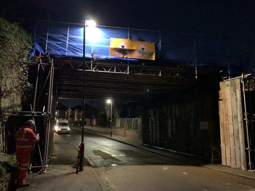 Network Rail engineers work through the night to reopen bashed Bromley