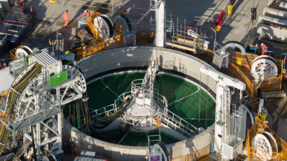 Europe’s largest-diameter vertical shaft sinking machine starts excavating for National Grid